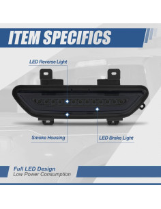 Luz de Freno LED Auto Dynasty Ahumada para Ford Mustang 15-18 2