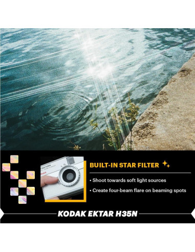 Cámara de Filme Kodak Ektar H35N Reutilizable 35mm Plateada