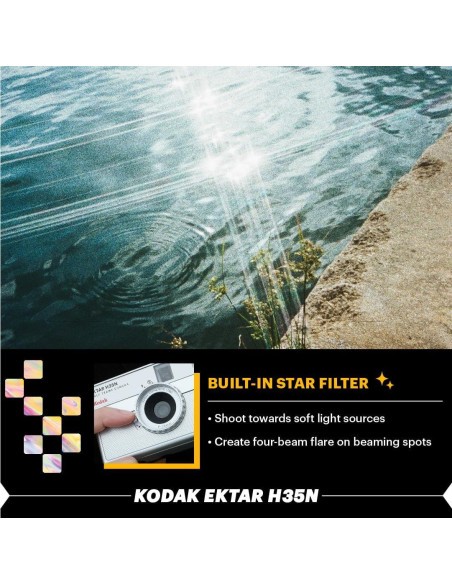 Cámara de Filme Kodak Ektar H35N Reutilizable 35mm Plateada