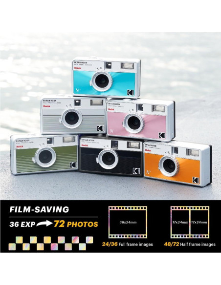 Cámara de Filme Kodak Ektar H35N Reutilizable 35mm Plateada