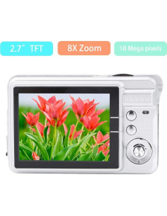 Cámara Digital Diyeeni 18MP con Zoom 8X y Pantalla 6.9cm 2