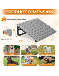 Rampa Antideslizante para Perros WPVPaw 33.5x26.9 cm 2
