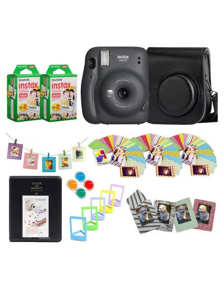 Cámara Instantánea Fujifilm Instax Mini 11 Gris Carbón + Kit