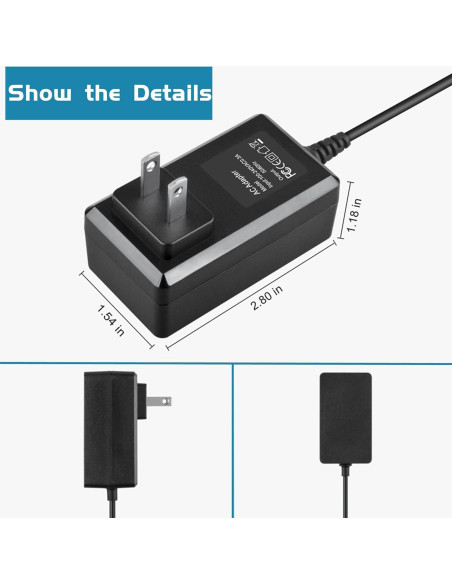 Adaptador AC/DC Xzrucst para TV Polaroid 19GSR3000 24GSR3000