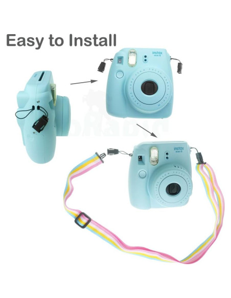 Correa de cámara profesional FoRapid Arcoíris ajustable 58-113 cm