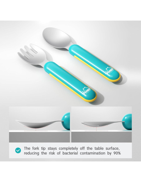 Juego de Utensilios para Niños Nouri - Cubiertos de Acero Inoxidable 316 Rosa Juego de Utensilios para Niños Nouri - Cubiertos de Acero Inoxidable 316 Rosa