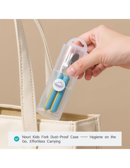 Juego de Utensilios para Niños Nouri - Cubiertos de Acero Inoxidable 316 Rosa Juego de Utensilios para Niños Nouri - Cubiertos de Acero Inoxidable 316 Rosa