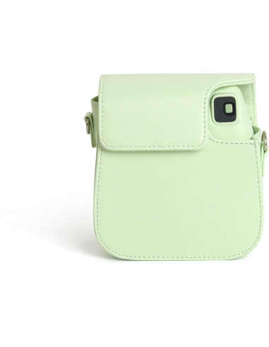 Funda para cámara Fujifilm Instax Mini SE - PU Verde con Correa