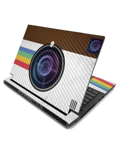 Carcasa de Fibra de Carbono MightySkins para Alienware m17 R2 2019 - Polaroid Vintage