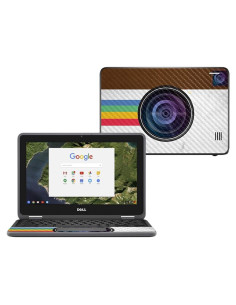 MightySkins Piel de Fibra de Carbono para Dell Chromebook 11" 3180 - Polaroid Vintage