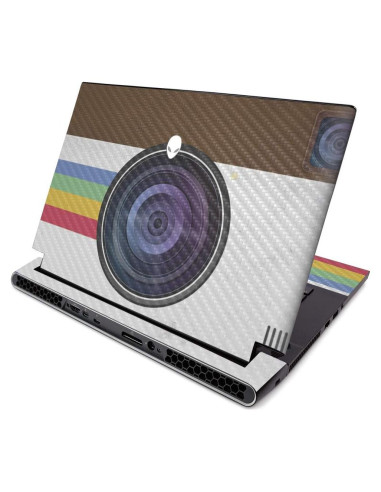 Carcasa de Fibra de Carbono MightySkins para Alienware M15 R2 2019 - Polaroid Vintage