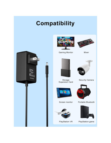 Adaptador AC DC 1.22m Polaroid 19GSR3000 24GSR3000 PSU