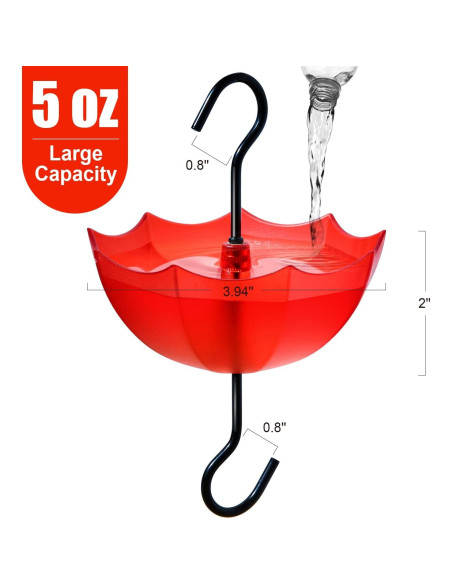 Moat para Hormigas TERULF con Ganchos y Paraguas Rojo 4 Pack