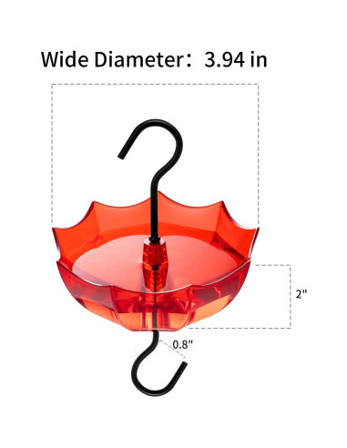 Moat para Hormigas TERULF con Ganchos y Paraguas Rojo 4 Pack