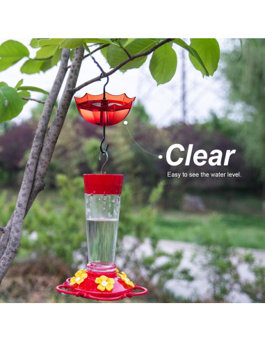 Moat para Hormigas TERULF con Ganchos y Paraguas Rojo 4 Pack