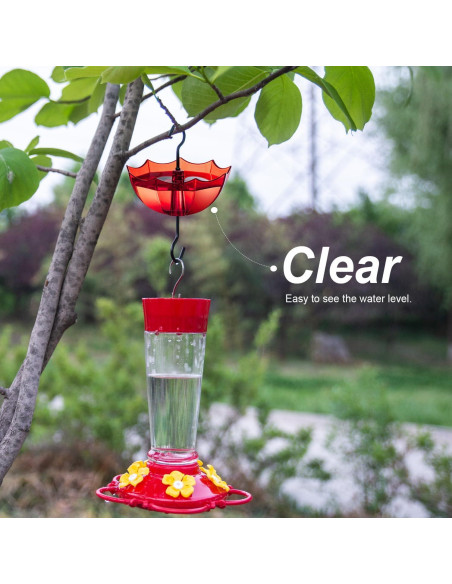 Moat para Hormigas TERULF con Ganchos y Paraguas Rojo 4 Pack