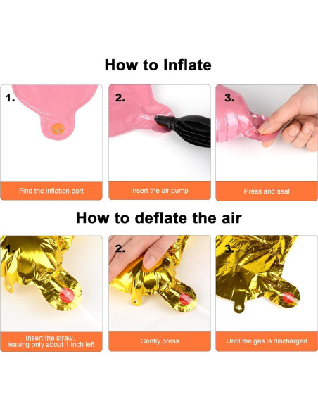 53 Globos de Letras Doradas 40 cm con Bomba para Fiesta