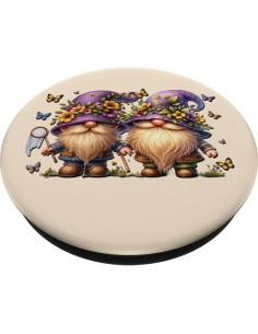 Gnomos Morados con Redes de Mariposas PopSockets Estándar 2