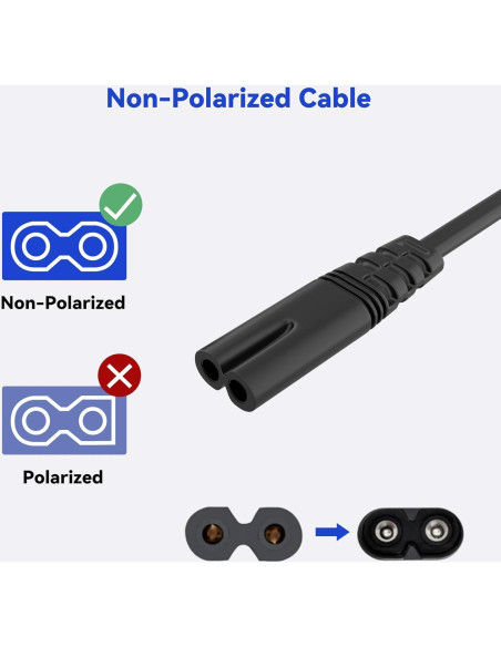Cable de Alimentación AC 1.52m para JVC DR-MV150B VCR/DVD