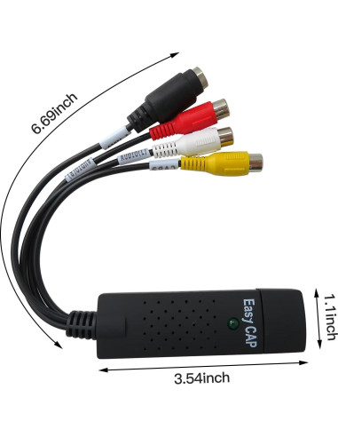 Convertidor Digital de VHS a DVD USB 2.0 Smaeti NTSC PAL