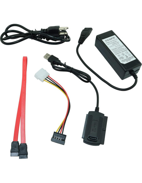 Adaptador de corriente AC y cable USB 2.0 Longdex para SATA/IDE