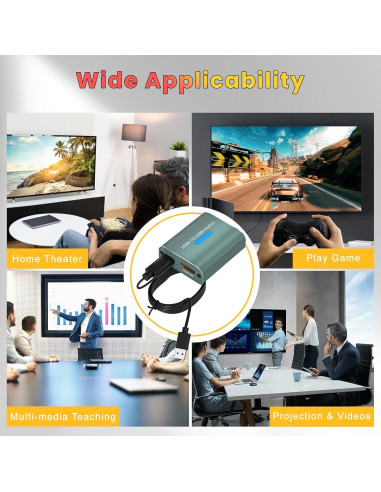 Extractor de Audio HDMI AMANKA 4K a Óptico Toslink SPDIF