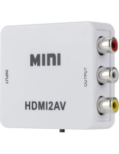 Adaptador HDMI a AV BUBUCAM 1080P con Cable USB Blanco 2
