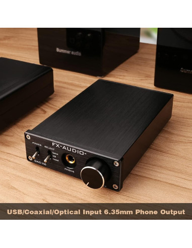 DAC de Audio Digital KGUSS FX-Audio Mini 24Bit 96KHz Plata