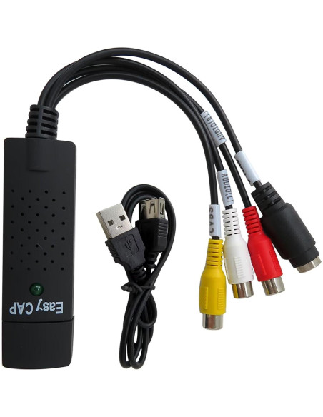 Convertidor Digital de VHS a DVD USB 2.0 Smaeti - Negro