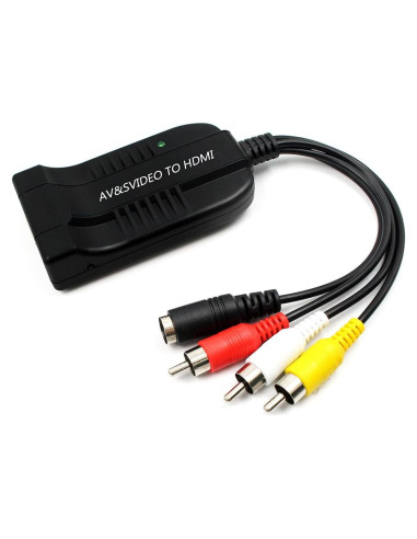 Adaptador Convertidor HDMI HDSunWSTD S-Video a 1080p