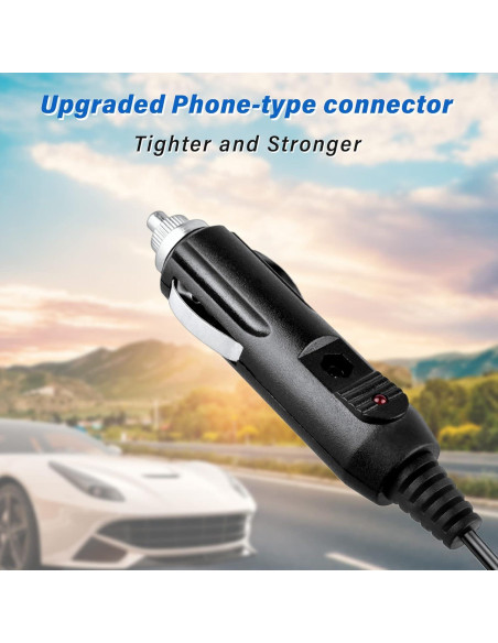 Adaptador de corriente de coche Jantoy para DVD portátil 10.2"