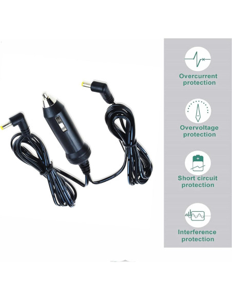 Adaptador de Coche Cargador Dysead para Reproductor DVD PD7022/12