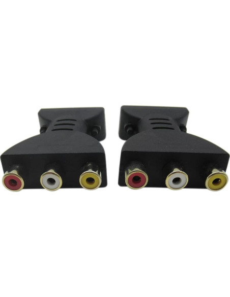 2 Adaptadores HDMI a 3 RCA Misimain para Video y Audio 720P 1080P