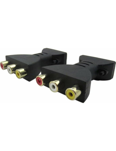 2 Adaptadores HDMI a 3 RCA Misimain para Video y Audio 720P 1080P