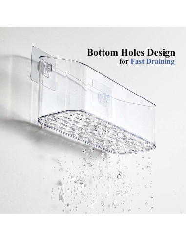 Organizador de Juguetes de Baño Eunion 2 Paquete Blanco Transparente