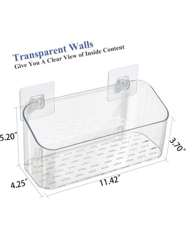 Organizador de Juguetes de Baño Eunion 2 Paquete Blanco Transparente