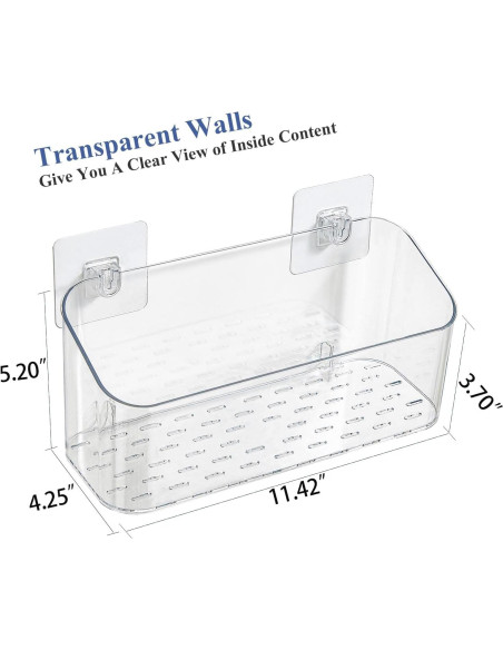 Organizador de Juguetes de Baño Eunion 2 Paquete Blanco Transparente Organizador de Juguetes de Baño Eunion 2 Paquete Blanco Transparente
