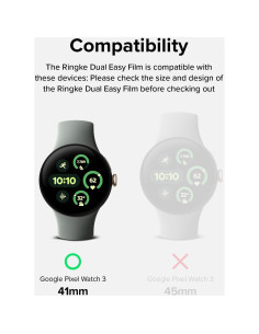 Protector de Pantalla Ringke Dual Easy Film para Google Pixel Watch 3 2