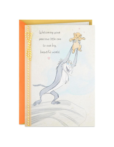 Tarjeta de Felicitación Hallmark Rey León Bebé Simba 12.7x18.3cm