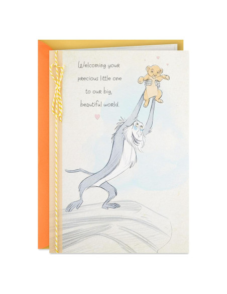 Tarjeta de Felicitación Hallmark Rey León Bebé Simba 12.7x18.3cm