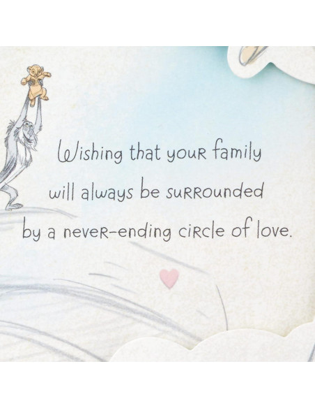 Tarjeta de Felicitación Hallmark Rey León Bebé Simba 12.7x18.3cm