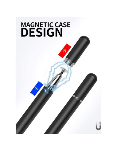 Bolígrafo Stylus 2 en 1 Fonus para Pantalla Táctil Negro