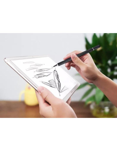 Bolígrafo Stylus 2 en 1 Fonus para Pantalla Táctil Negro