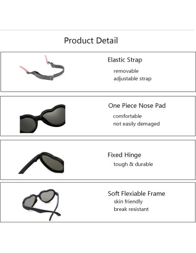 Gafas de sol polarizadas Braylenz para bebés 0-24 meses