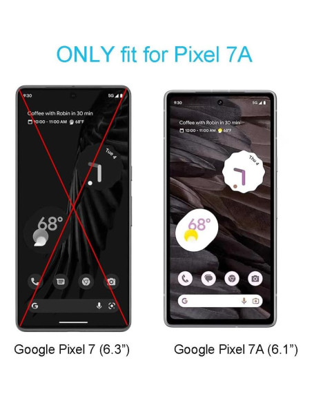 Protector de Pantalla HYGAMOCC para Google Pixel 7A Vidrio Templado 9H