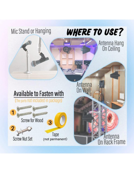 Soporte de Pared para Antena Inalámbrica RhymKawa RK874 - 2 Piezas