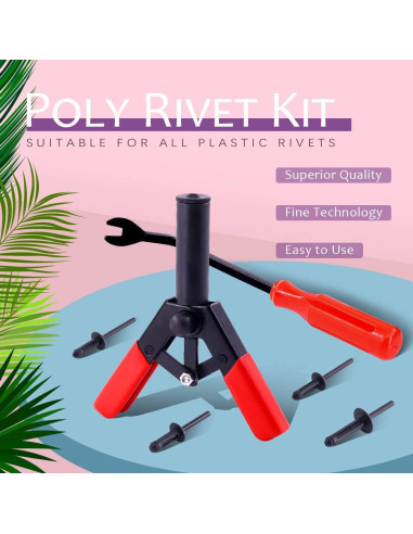 Juego de Pistola de Remaches de Polímero Swpeet 41Pcs