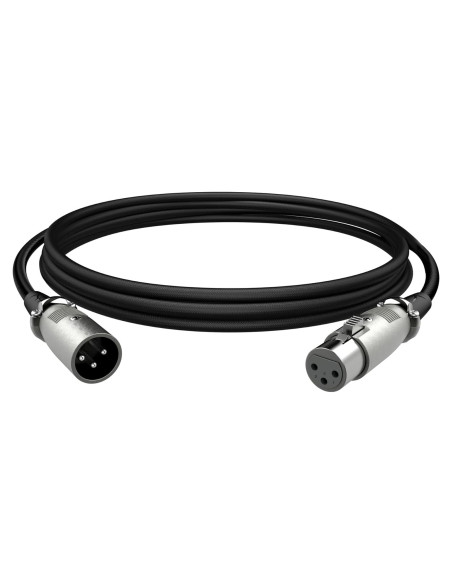 Cable XLR HyperX 3 Metros Macho a Hembra - Negro