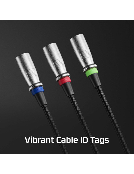 Cable XLR HyperX 3 Metros Macho a Hembra - Negro