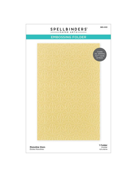 Carpeta de Embossing Estrellas Monoline Spellbinders 21.6x14cm